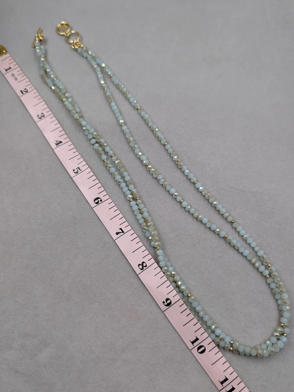 Spartina 449 Double Strand Seafoam Crystal Bead Necklace Pouch | 0245